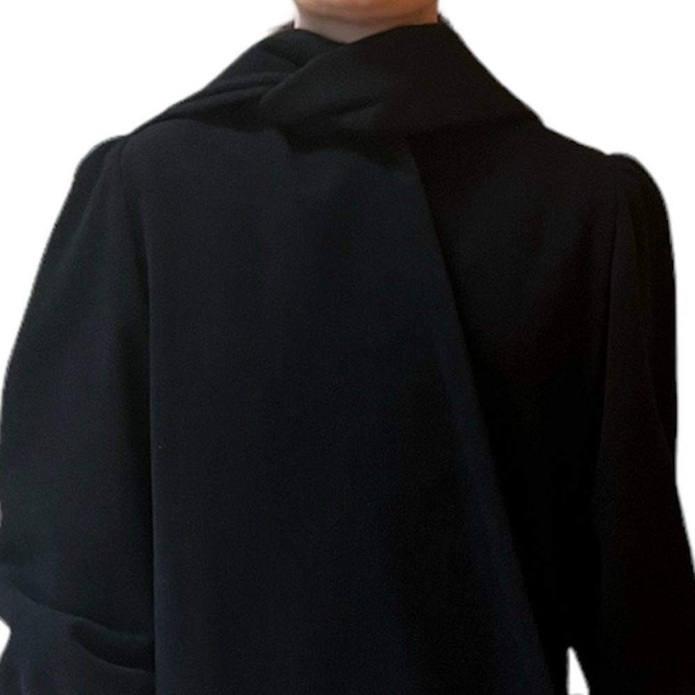 Vintage 1950’s Anglo Fabrics Black Wool Swing Coat - Picture 5 of 16